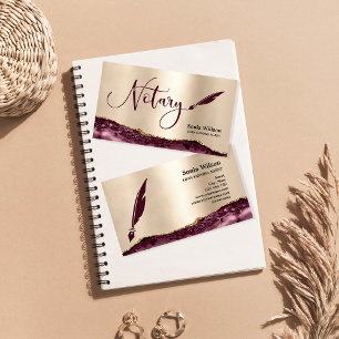 Cartão De Visita Agente de Assinatura de Empréstimo Notário Profiss