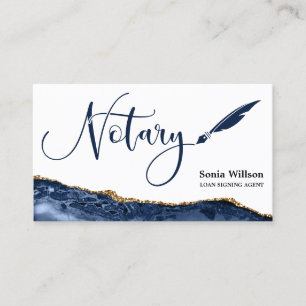 Cartão De Visita Agente de Assinatura de Empréstimo Notário Profiss