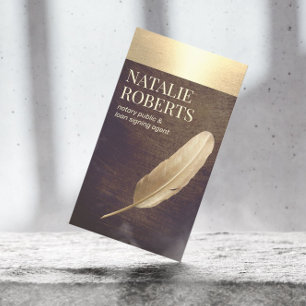 Cartão De Visita Agente de Assinatura de Empréstimo Notário Vinta