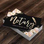 Cartão De Visita Agente de Assinatura de Empréstimo Notário Vintage<br><div class="desc">Agente Notário de Sinalização de Empréstimo Moderno Dourado Tipografia Vintage Cartões de visitas Florais.</div>