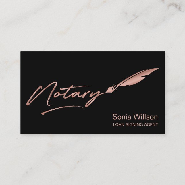 Cartão De Visita Agente de Assinatura de Empréstimo Público Notário (Frente)