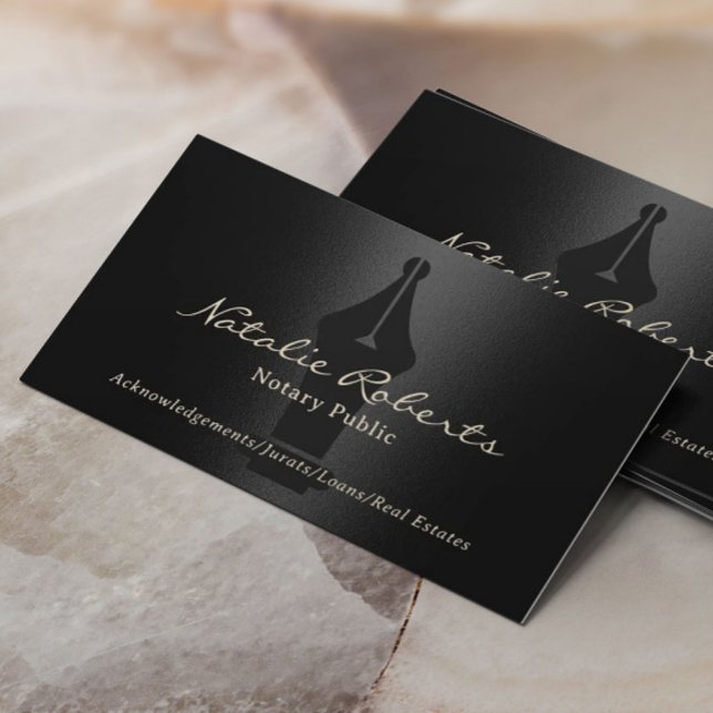 Cartão De Visita Agente de Assinatura de Empréstimo Público Notário (Criador carregado)