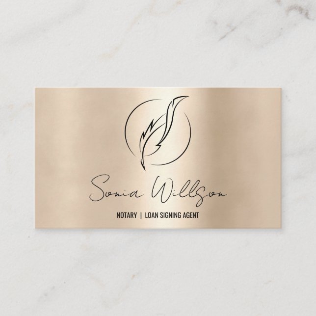 Cartão De Visita Agente de Assinatura de Notário e Empréstimo Móvel (Frente)