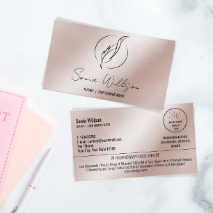 Cartão De Visita Agente de Assinatura de Notário e Empréstimo Móvel