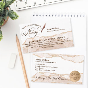 Cartão De Visita Agente de Assinatura de Notário e Empréstimo Móvel