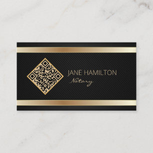 Cartão De Visita Agente de Assinatura Notária do Código QR