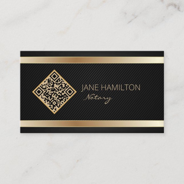 Cartão De Visita Agente de Assinatura Notária do Código QR (Frente)