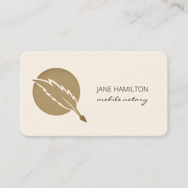 Cartão De Visita Agente de Assinatura Notária Elegante (Frente)