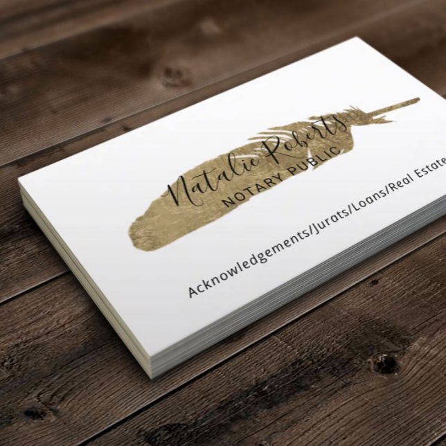 Cartão De Visita Agente de Assinatura Pública Notária - Dourada Enc (Criador carregado)