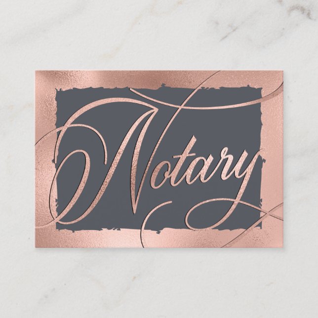 Cartão De Visita Agente de empréstimo notarial de Cinza e Rosa eleg (Frente)