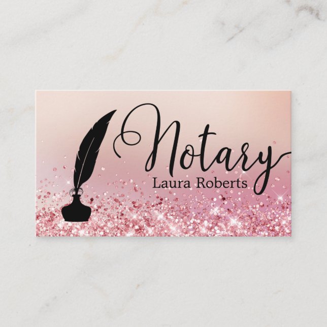 Cartão De Visita Agente de Sinalização de Empréstimo com Brilho Ros (Frente)