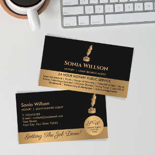 Cartão De Visita Agente de Sinalização de Notário e Empréstimo Móve