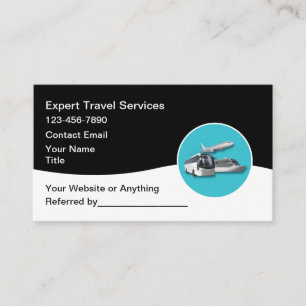 Cartão De Visita Agente de Viagens e Consultor Moderno