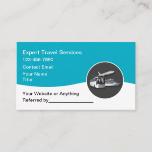 Cartão De Visita Agente de Viagens e Consultor Moderno