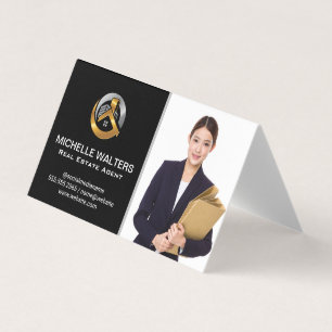 Cartão De Visita Agente imobiliário Imagem personalizada do agent
