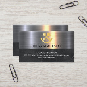 Cartão De Visita Agente imobiliário Logotipo de Chaves Doméstic