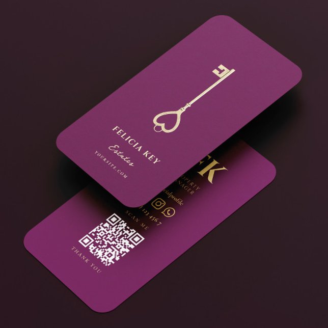 Cartão De Visita Agente Imobiliário Moderno Elegante (Criador carregado)