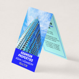 Cartão De Visita Agente Imobiliário Moderno (Realtor) Dobrado