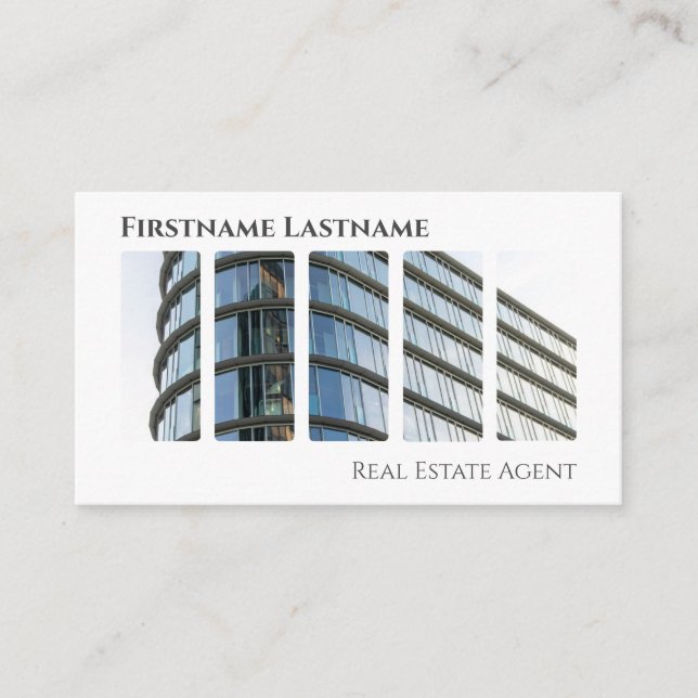 Cartão De Visita Agente imobiliário QR — Código dos edifícios de es (Frente)