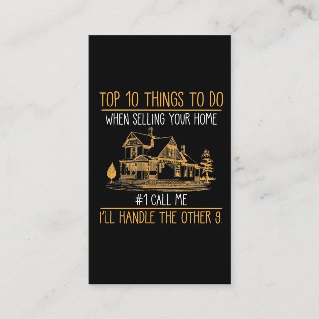 Cartão De Visita Agentes imobiliários Funny (Frente)