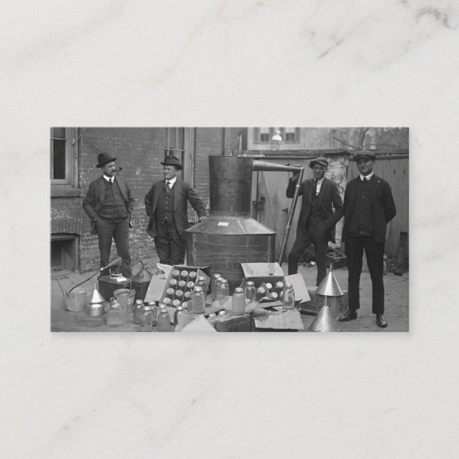 Cartão De Visita Agentes Proibidores Com Moonshine Ainda 1922 (Frente)