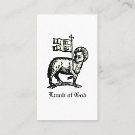 Cartão De Visita Agnus Dei O Cordeiro Pascal de Deus Arte Refinada 