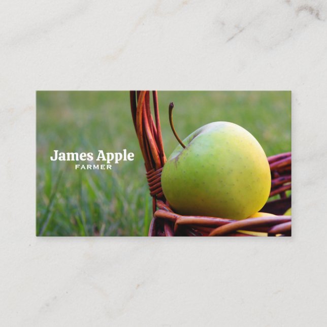 Cartão De Visita Agricultor, maçãs (Frente)