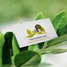 CARTÃO DE VISITA AGRICULTURA DE CORES EDITÁVEL MODERNA BARN