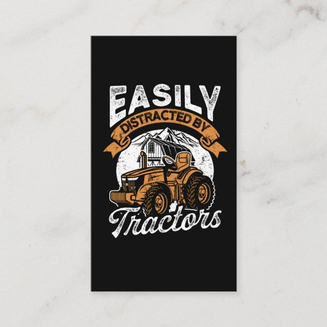 Cartão De Visita Agricultura Distraída Por Tratores Agricultura (Frente)