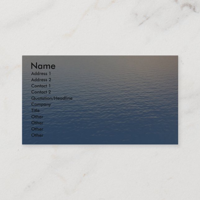 Cartão De Visita Água e vento (Frente)