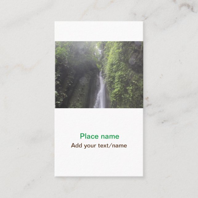 Cartão De Visita água oceano praia foto adicionar nome texto local  (Frente)