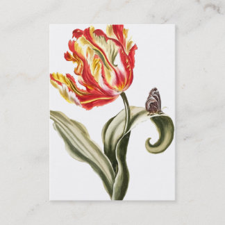 Cartão De Visita Aguarela floral da tulipa | do primavera
