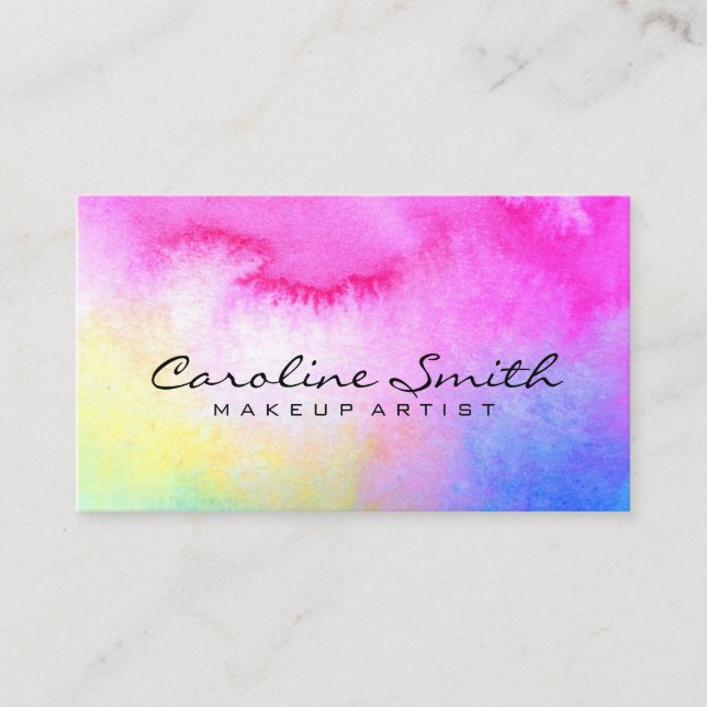 Cartão De Visita Aguarela sonhadora (Frente)