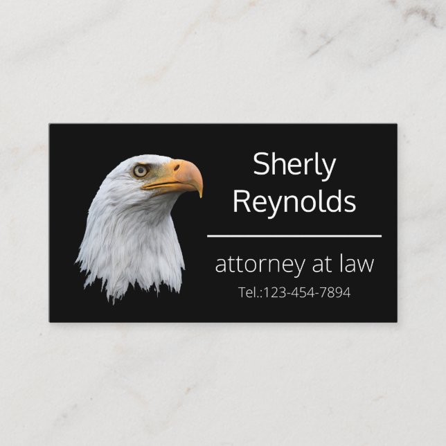 Cartão De Visita Águia Balda, agradável e personalizável (Frente)