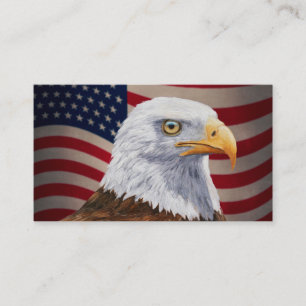 Cartão De Visita Águia e Bandeira Americanas