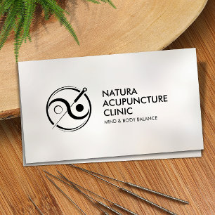 Cartão De Visita Agulha de Acupuntura - Yin Yang