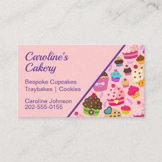 Cartão De Visita Agulha De Bespoke De cupcake