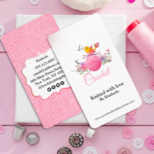 cartão de visita agulha de crochê de de tricô de a