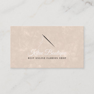 Cartão De Visita Agulha E Threads Logotipo Sensação De Costura