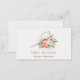 Cartão De Visita Agulha Rosa Esbranquiçada Alcatrão Floral (Frente/Verso)