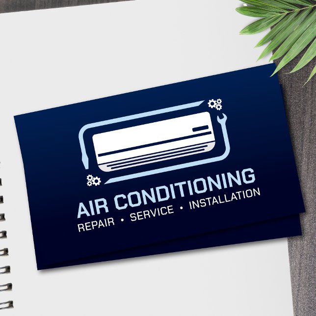 Cartão De Visita Air Conditioning – Repair • Service • Installation (Criador carregado)