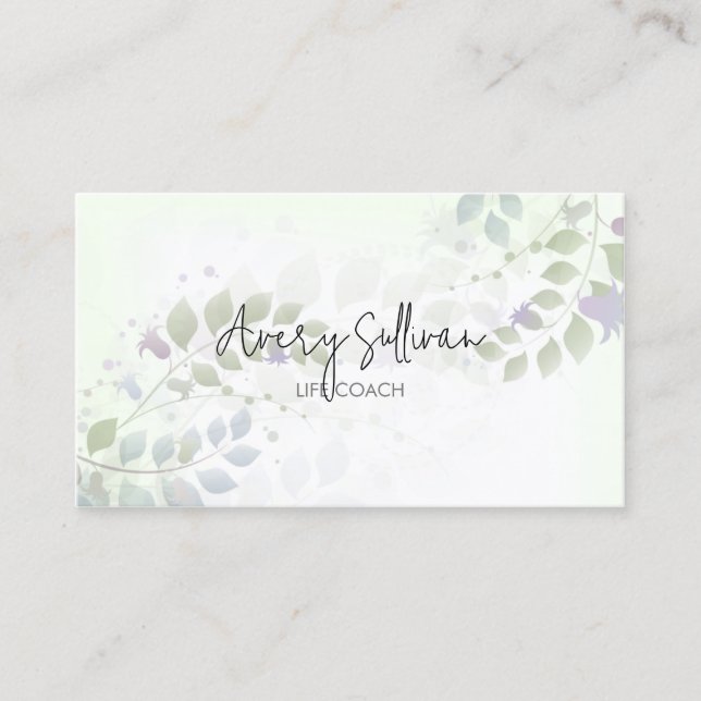 Cartão De Visita Ajuda pessoal do treinador de vida (Frente)