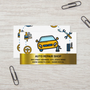 Cartão De Visita Ajuste do carro  Serviços Automáticos
