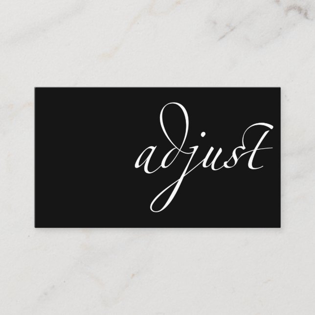 Cartão De Visita Ajuste: Quiroterapia (Frente)