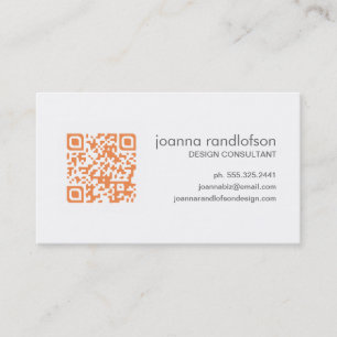 Cartão de visita alaranjado do CÓDIGO da tangerina