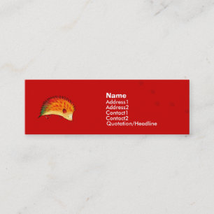 Cartão de visita alaranjado do ouriço