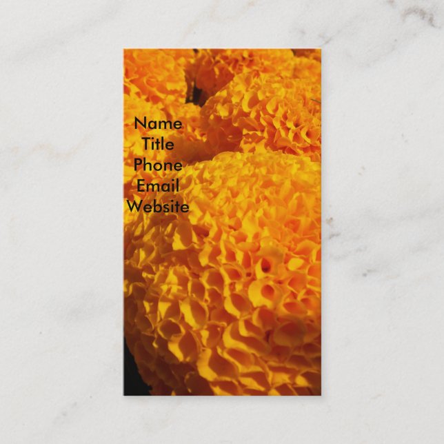 Cartão de visita alaranjado do sopro (Frente)