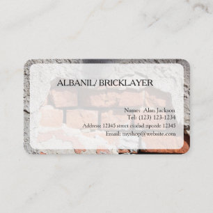 CARTÃO DE VISITA ALBANIL/ BRICKLAYER editável