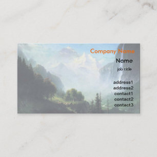 Cartão De Visita Albert Bierstadt cachoeira Staubbach perto de Laut