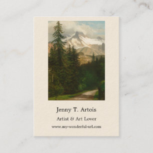 Cartão De Visita Albert Bierstadt Pintando Neve no Alto País